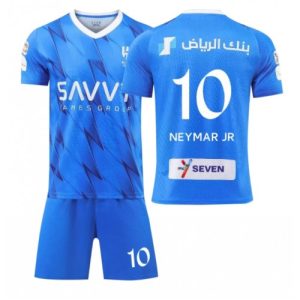 Al-Hilal Fotballdrakt Barn Neymar Jr #10 Hjemmedrakt 2023-24 Kortermet (+ Korte bukser)