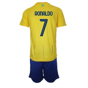 Al-Nassr Fotballdrakt Barn Cristiano Ronaldo #7 Hjemmedrakt 2023-24 Kortermet (+ Korte bukser)