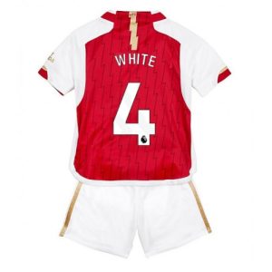 Arsenal Fotballdrakt Barn Benjamin White #4 Hjemmedrakt 2023-24 Kortermet (+ Korte bukser)