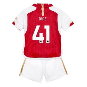 Arsenal Fotballdrakt Barn Declan Rice #41 Hjemmedrakt 2023-24 Kortermet (+ Korte bukser)