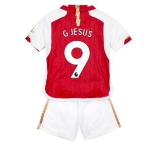 Arsenal Fotballdrakt Barn Gabriel Jesus #9 Hjemmedrakt 2023-24 Kortermet (+ Korte bukser)