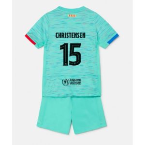 Barcelona Fotballdrakt Andreas Christensen #15 Tredjedrakt Barn 2023-24 Kortermet (+ Korte bukser)