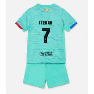 Barcelona Fotballdrakt Ferran Torres #7 Tredjedrakt Barn 2023-24 Kortermet (+ Korte bukser)
