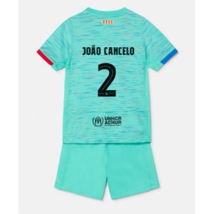 Barcelona Fotballdrakt Joao Cancelo #2 Tredjedrakt Barn 2023-24 Kortermet (+ Korte bukser)