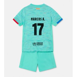 Barcelona Fotballdrakt Marcos Alonso #17 Tredjedrakt Barn 2023-24 Kortermet (+ Korte bukser)