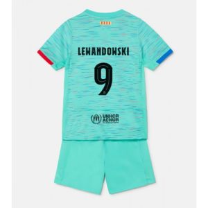 Barcelona Fotballdrakt Robert Lewandowski #9 Tredjedrakt Barn 2023-24 Kortermet (+ Korte bukser)