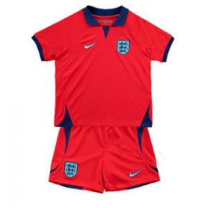 England Fotballdrakt Barn Bortedrakt FIFA VM 2022 Kortermet (+ Korte bukser)
