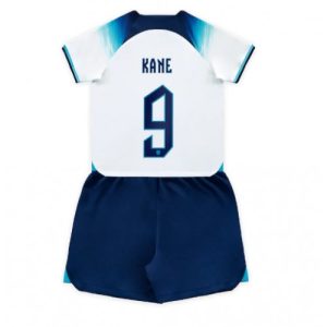 England Fotballdrakt Barn Harry Kane #9 Hjemmedrakt FIFA VM 2022 Kortermet (+ Korte bukser)