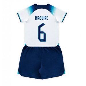 England Fotballdrakt Barn Harry Maguire #6 Hjemmedrakt FIFA VM 2022 Kortermet (+ Korte bukser)