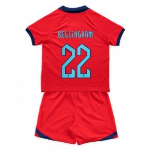 England Fotballdrakt Barn Jude Bellingham #22 Bortedrakt FIFA VM 2022 Kortermet (+ Korte bukser)