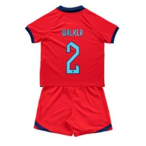 England Fotballdrakt Barn Kyle Walker #2 Bortedrakt VM 2022 Kortermet (+ Korte bukser)
