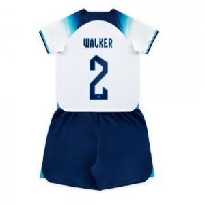 England Fotballdrakt Barn Kyle Walker #2 Hjemmedrakt VM 2022 Kortermet (+ Korte bukser)