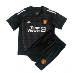 Fotballdrakt Barn Manchester United Keeper Tredjedrakt 2023-24 Kortermet (+ Korte bukser)