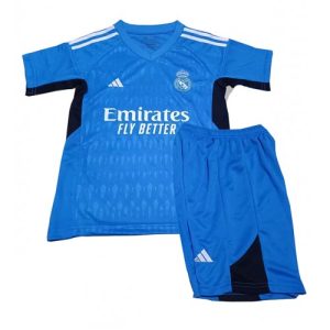 Fotballdrakt Barn Real Madrid Keeper Bortedrakt 2023-24 Kortermet (+ Korte bukser)