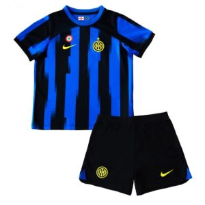 Inter Milan Fotballdrakt Barn Hjemmedrakt 2023-24 Kortermet (+ Korte bukser)