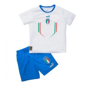 Italia Fotballdrakt Barn Bortedrakt 2022 Kortermet (+ Korte bukser)