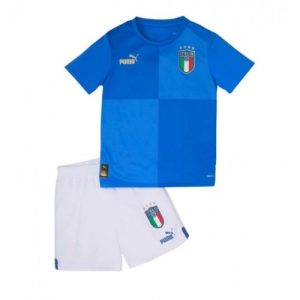Italia Fotballdrakt Barn Hjemmedrakt 2022 Kortermet (+ Korte bukser)
