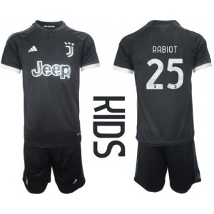 Juventus Fotballdrakt Barn Adrien Rabiot #25 Tredjedrakt 2023-24 Kortermet (+ Korte bukser)