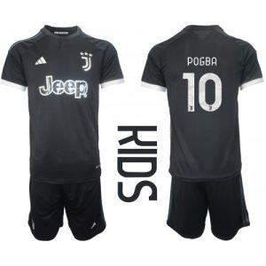 Juventus Fotballdrakt Barn Paul Pogba #10 Tredjedrakt 2023-24 Kortermet (+ Korte bukser)