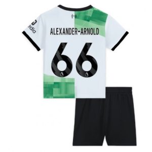 Liverpool Fotballdrakt Barn Alexander-Arnold #66 Bortedrakt 2023-24 Kortermet (+ Korte bukser)