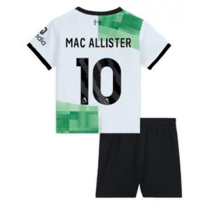 Liverpool Fotballdrakt Barn Alexis Mac Allister #10 Bortedrakt 2023-24 Kortermet (+ Korte bukser)