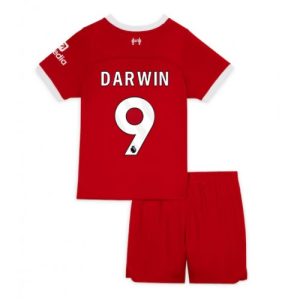 Liverpool Fotballdrakt Barn Darwin Nunez #9 Hjemmedrakt 2023-24 Kortermet (+ Korte bukser)