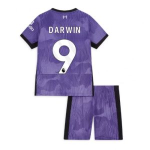 Liverpool Fotballdrakt Barn Darwin Nunez #9 Tredjedrakt 2023-24 Kortermet (+ Korte bukser)