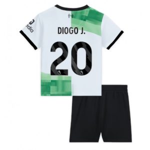 Liverpool Fotballdrakt Barn Diogo Jota #20 Bortedrakt 2023-24 Kortermet (+ Korte bukser)