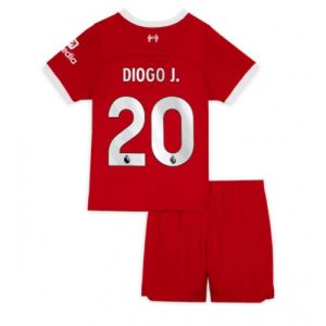 Liverpool Fotballdrakt Barn Diogo Jota #20 Hjemmedrakt 2023-24 Kortermet (+ Korte bukser)
