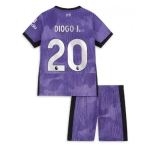 Liverpool Fotballdrakt Barn Diogo Jota #20 Tredjedrakt 2023-24 Kortermet (+ Korte bukser)