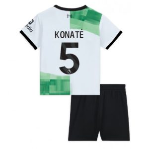 Liverpool Fotballdrakt Barn Ibrahima Konate #5 Bortedrakt 2023-24 Kortermet (+ Korte bukser)