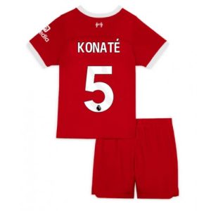 Liverpool Fotballdrakt Barn Ibrahima Konate #5 Hjemmedrakt 2023-24 Kortermet (+ Korte bukser)