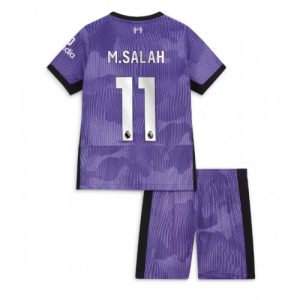 Liverpool Fotballdrakt Barn Mohamed Salah #11 Tredjedrakt 2023-24 Kortermet (+ Korte bukser)