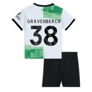 Liverpool Fotballdrakt Barn Ryan Gravenberch #38 Bortedrakt 2023-24 Kortermet (+ Korte bukser)