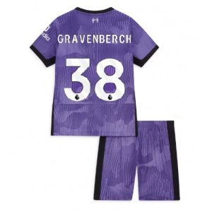 Liverpool Fotballdrakt Barn Ryan Gravenberch #38 Tredjedrakt 2023-24 Kortermet (+ Korte bukser)