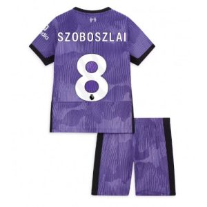 Liverpool Fotballdrakt Barn Szoboszlai Dominik #8 Tredjedrakt 2023-24 Kortermet (+ Korte bukser)