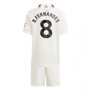 Manchester United Fotballdrakt Barn Bruno Fernandes #8 Tredjedrakt 2023-24 Kortermet (+ Korte bukser)