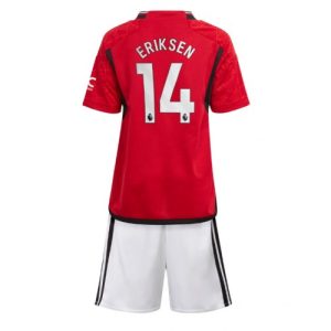 Manchester United Fotballdrakt Barn Christian Eriksen #14 Hjemmedrakt 2023-24 Kortermet (+ Korte bukser)