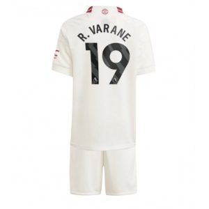 Manchester United Fotballdrakt Barn Raphael Varane #19 Tredjedrakt 2023-24 Kortermet (+ Korte bukser)