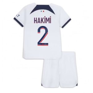 Paris Saint-Germain Fotballdrakt Barn Achraf Hakimi #2 Bortedrakt 2023-24 Kortermet (+ Korte bukser)