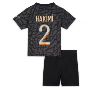 Paris Saint-Germain Fotballdrakt Barn Achraf Hakimi #2 Tredjedrakt 2023-24 Kortermet (+ Korte bukser)