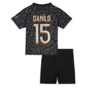 Paris Saint-Germain Fotballdrakt Barn Danilo Pereira #15 Tredjedrakt 2023-24 Kortermet (+ Korte bukser)
