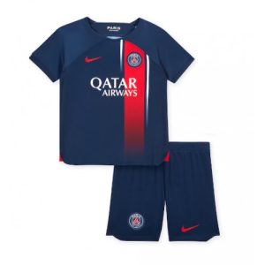 Paris Saint-Germain Fotballdrakt Barn Hjemmedrakt 2023-24 Kortermet (+ Korte bukser)