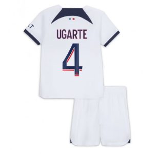 Paris Saint-Germain Fotballdrakt Barn Manuel Ugarte #4 Bortedrakt 2023-24 Kortermet (+ Korte bukser)
