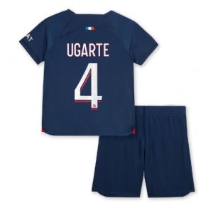 Paris Saint-Germain Fotballdrakt Barn Manuel Ugarte #4 Hjemmedrakt 2023-24 Kortermet (+ Korte bukser)