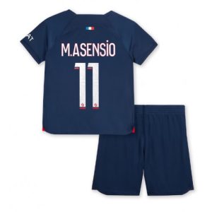 Paris Saint-Germain Fotballdrakt Barn Marco Asensio #11 Hjemmedrakt 2023-24 Kortermet (+ Korte bukser)
