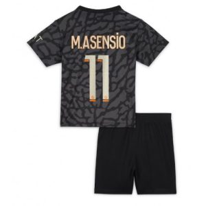 Paris Saint-Germain Fotballdrakt Barn Marco Asensio #11 Tredjedrakt 2023-24 Kortermet (+ Korte bukser)