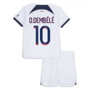 Paris Saint-Germain Fotballdrakt Barn Ousmane Dembele #10 Bortedrakt 2023-24 Kortermet (+ Korte bukser)