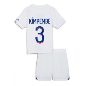 Paris Saint-Germain Fotballdrakt Barn Presnel Kimpembe #3 Bortedrakt 2023-24 Kortermet (+ Korte bukser)