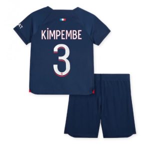 Paris Saint-Germain Fotballdrakt Barn Presnel Kimpembe #3 Hjemmedrakt 2023-24 Kortermet (+ Korte bukser)